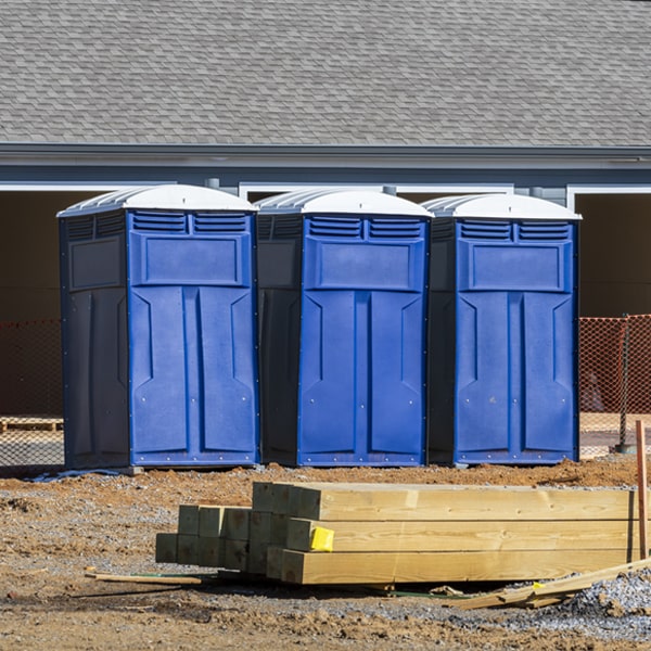 how can i report damages or issues with the portable restrooms during my rental period in Bruno